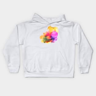 Watercolor splash interesting colourful design Kids Hoodie